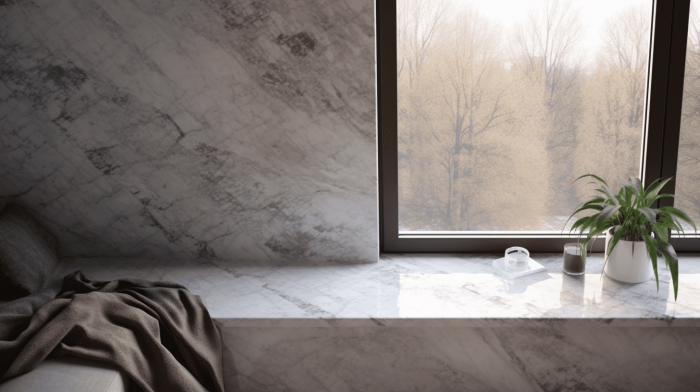 Подоконник из мрамора Bianco Carrara C