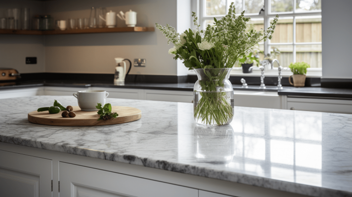 Столешница из мрамора Bianco Carrara C (Бьянко Каррара С)